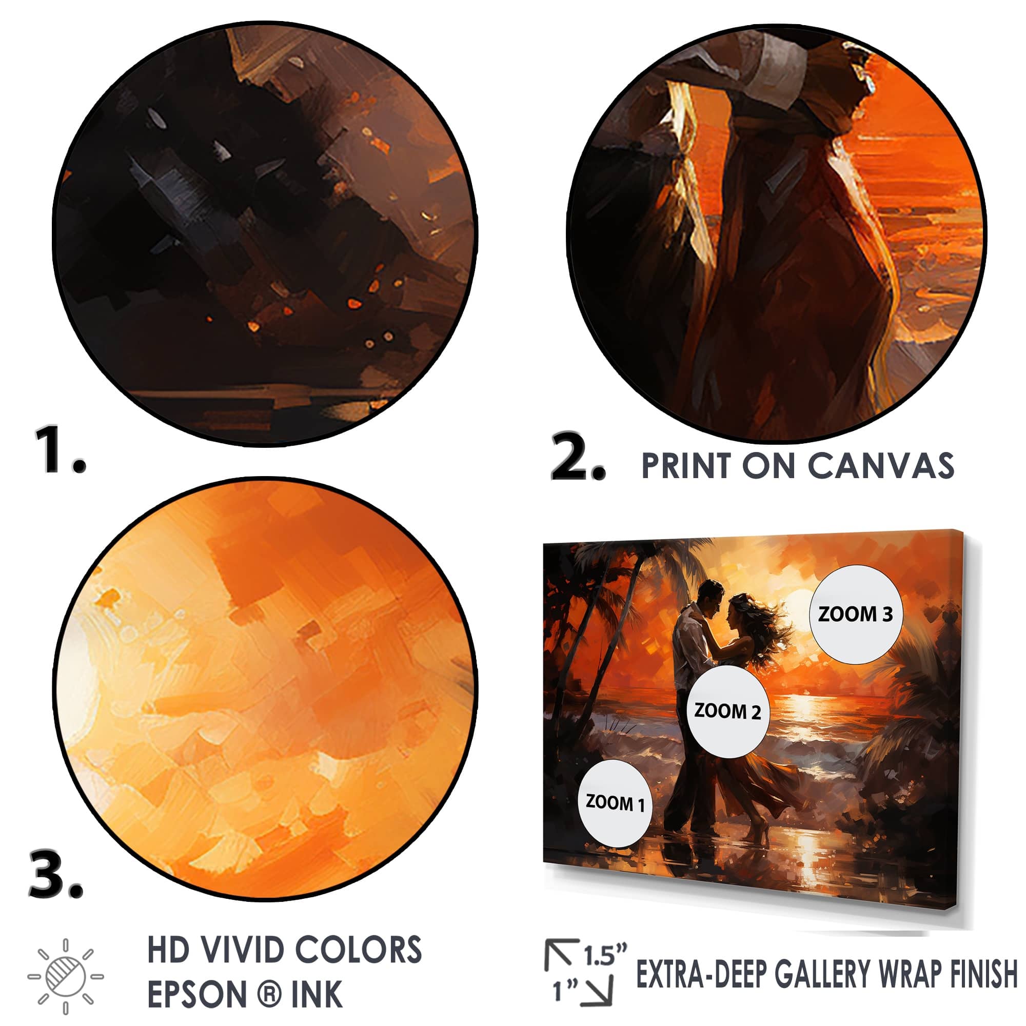 Designart "Dance Salsa In Sunset " Dance Framed Wall Decor On Sale